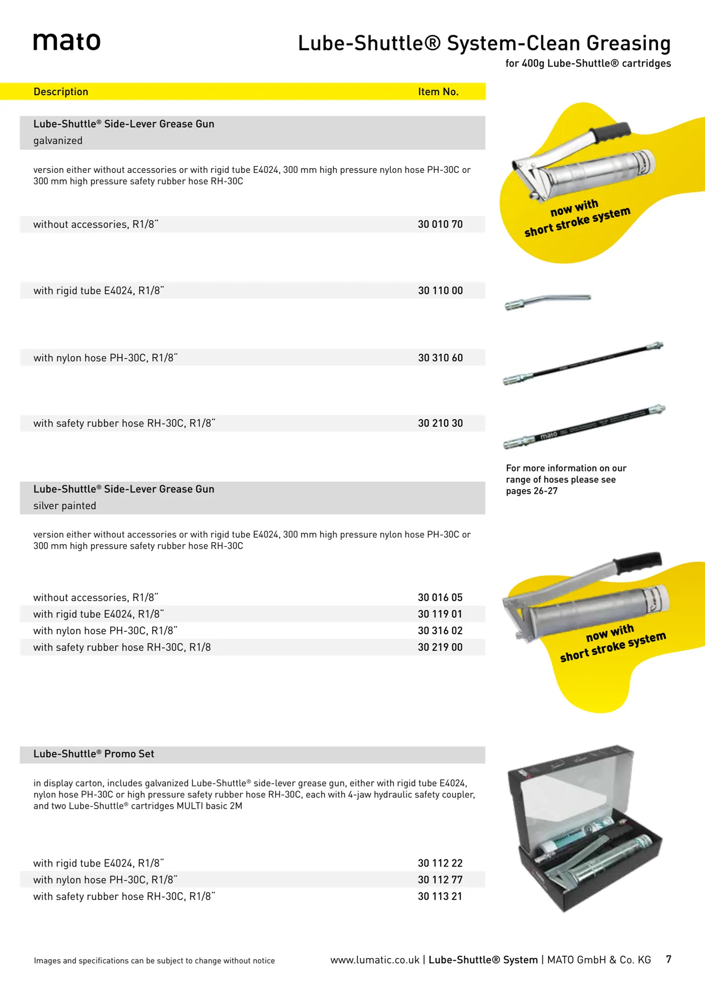 Catalogue page 7: Lube-Shuttle® System-Clean Greasing