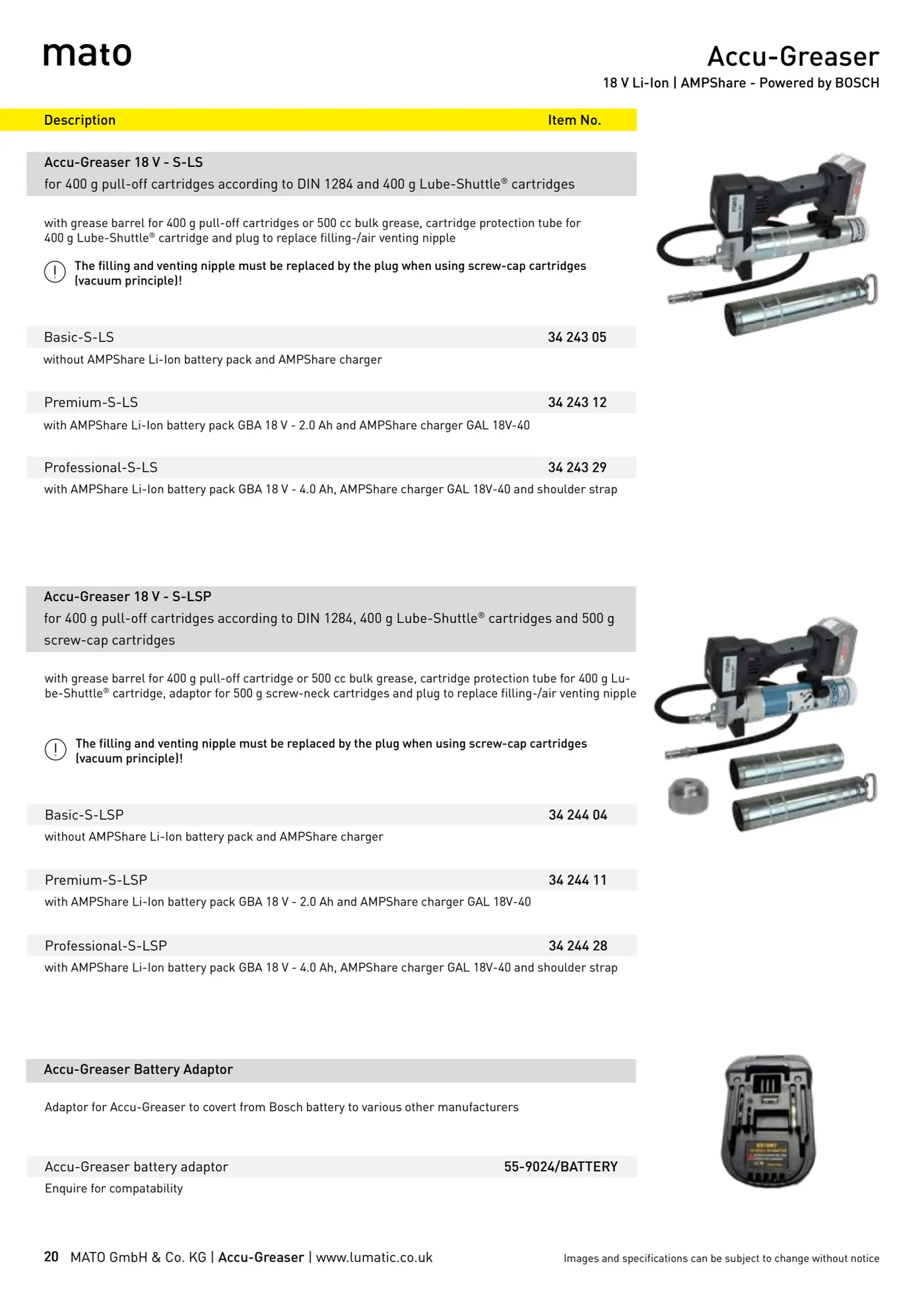 Catalogue page 20: Accu-Greaser