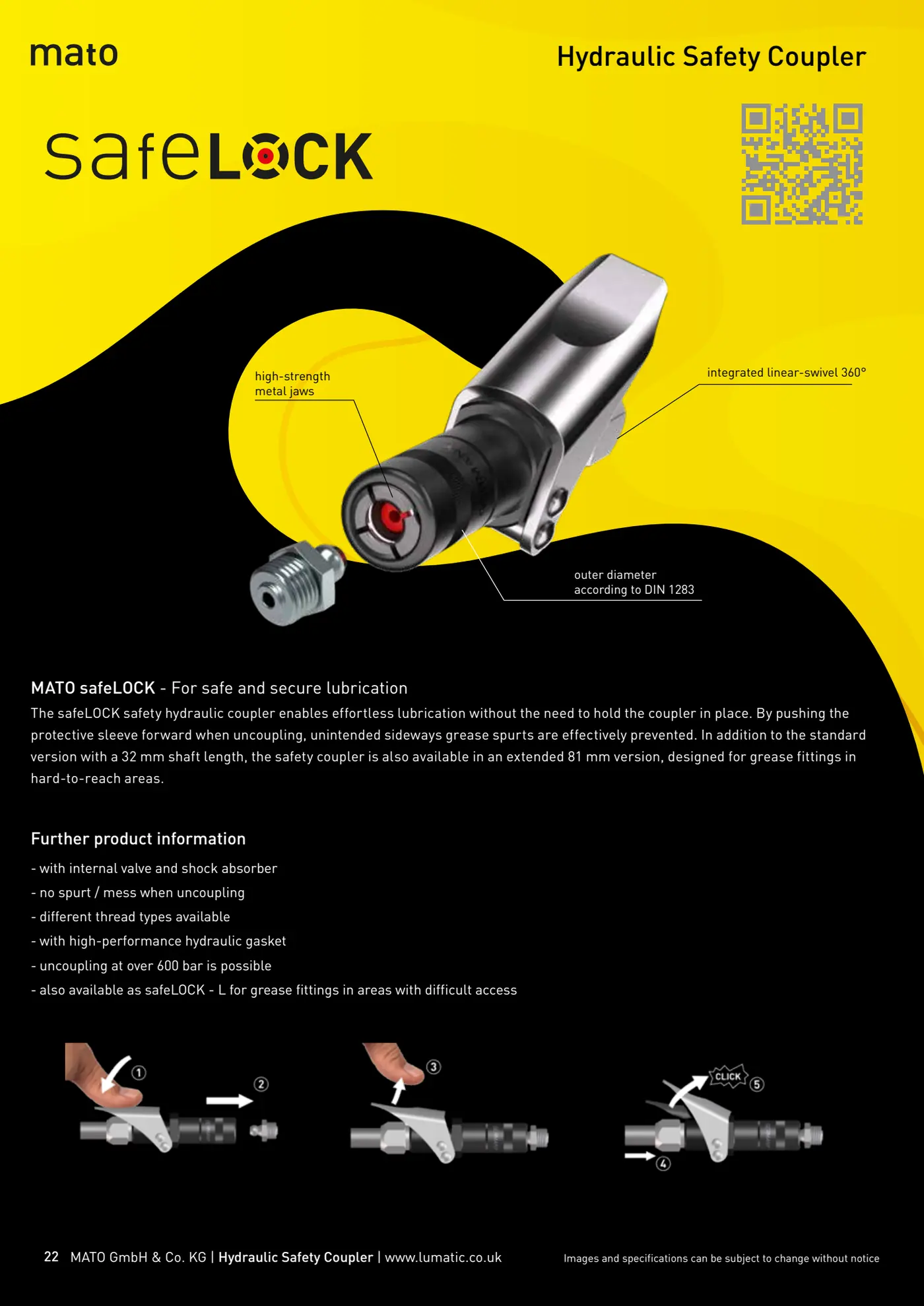 Catalogue page 22: Hydraulic Safety Coupler