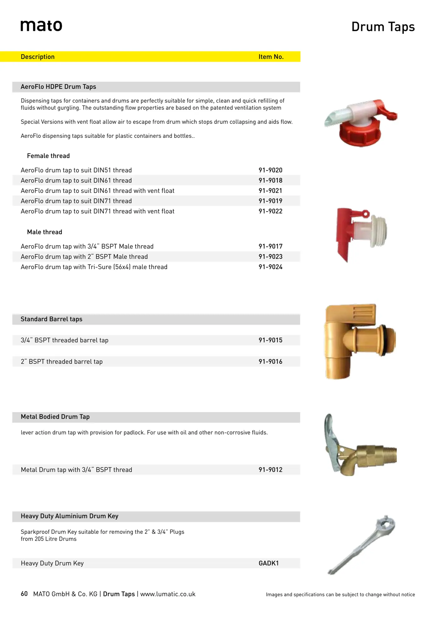 Catalogue page 60: Drum Taps